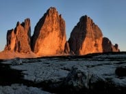 The Tre Cime di Lavaredo in The Evening Light, Sexten Dolomites, Italy, July, 2012