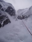 James getting stuck in, Pitch 2 of Point 5, Ben Nevis.