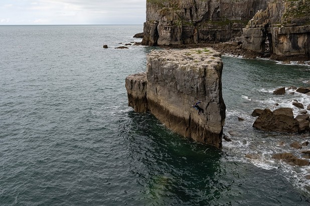 A poorly timed adventure on Rock Around The Block, with the tide too low to carry on  © Alan James