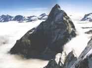 The Matterhorn's West face from the summit of Dent d'Herens.