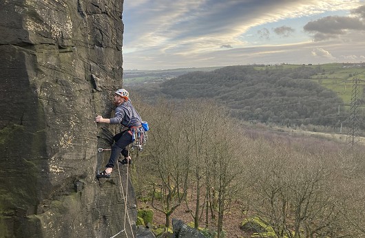 Dan Leicester on Tower Face  © Mark Leicester