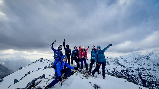 Stob Dubh Summit on Buachaille Etive Baeg on a fine winter day.  © CamC
