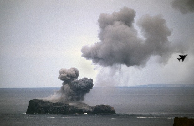 NATO assault on poor old Garbh-eilean (Cape Wrath area).  © streapadair
