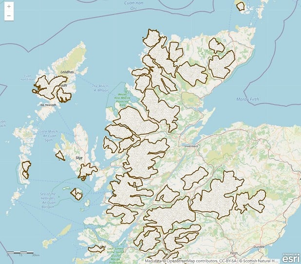 Wild Land Areas have been mapped, but are not a statutory designation. Might they be abandoned or watered down?  © NatureScot