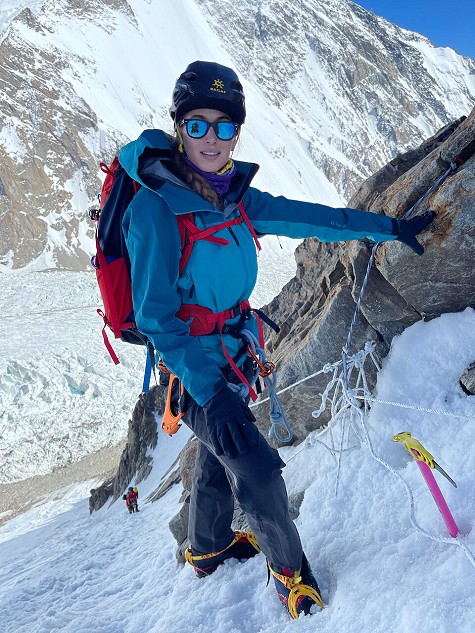Irina Galay on K2.  © Irina Galay