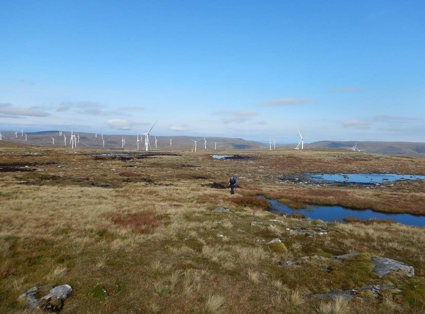 Stronelairg wind farm looking north from Creag an Dearg Lochain (813m)  © Scottish Wild Land Group