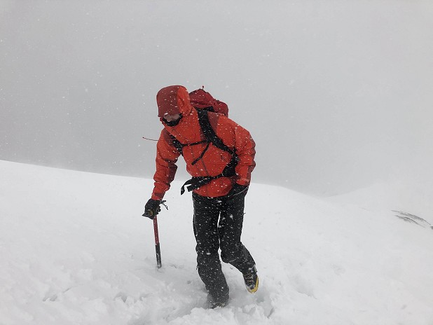 Testing the Montane Alpine Resolve in stormy conditions   © UKC Gear