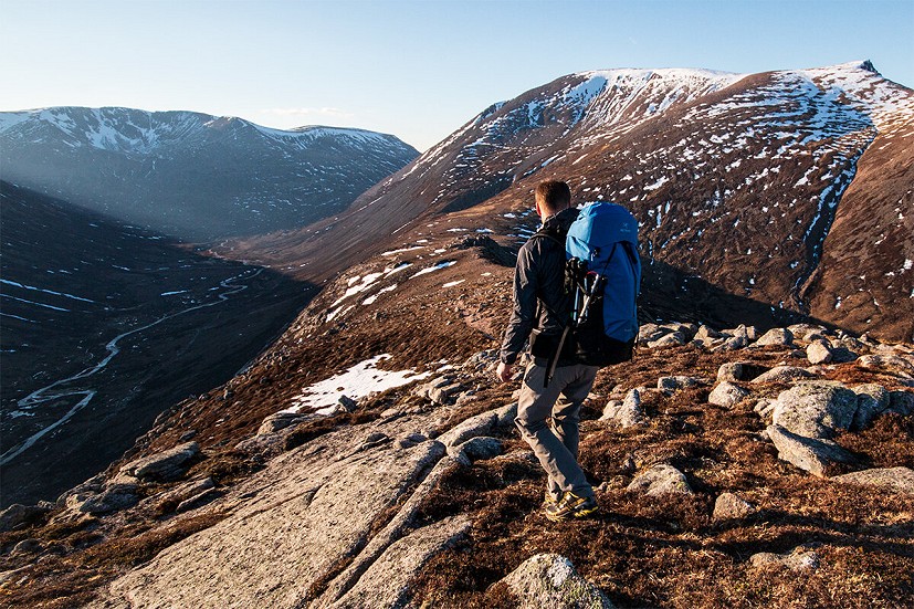 Supportive enough for backpacking with a heavy load - here's the previous model in the Cairngorms  © Dan Bailey
