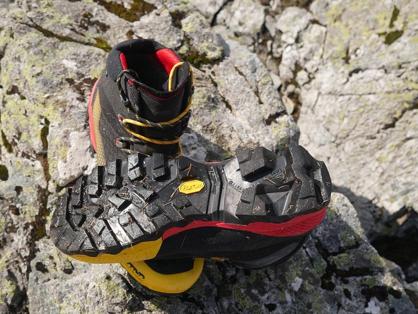 An aggresive heel works well braking on the downhill and the climbing zone at the toe provides good edging  © UKC Gear