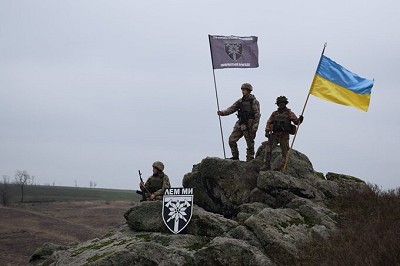 128th Mountain Assault Brigade fly the Ukrainian flag.  © 128th Separate Mountain Assault Transcarpathian Brigade.