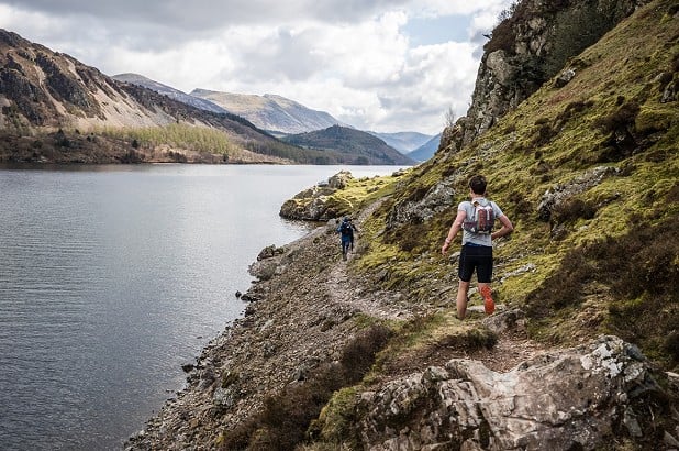 Runners alongside Ennerdale Water on Day One  © Northern and Lakes Traverse | No Limits Photography