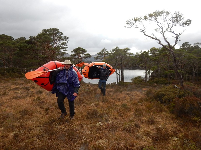 Portage in the Maree islands - packrafts are a lot lighter than solid boats!  © Robert Taylor