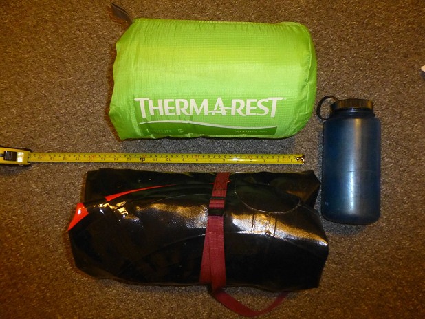 Pack size of a small packraft, minus the spraydeck  © Robert Taylor