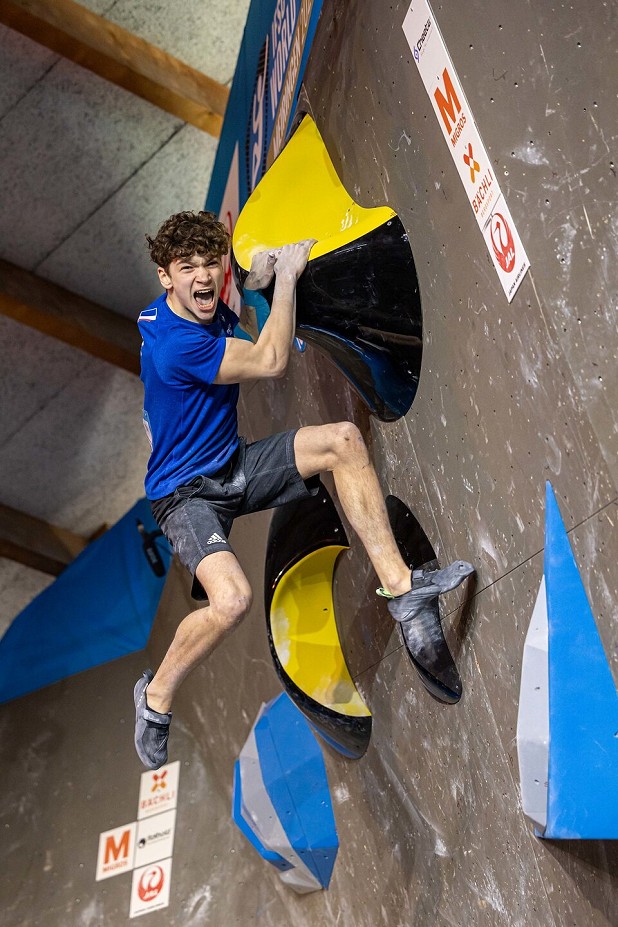 Mejdi Schalck: an up-and-coming talent who has already landed two World Cup podium finishes.  © Jan Virt/IFSC