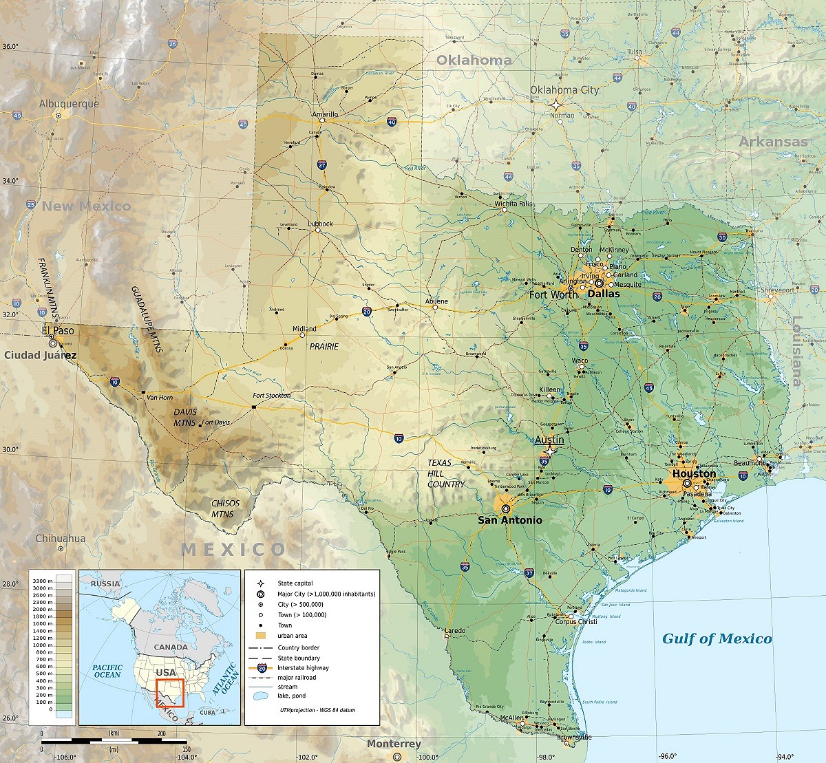Map of Texas  © Ian Robertson