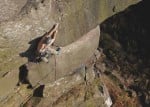 Jamie Sparkes on the brilliant Five Finger Exercise (E2) at Cratcliffe.