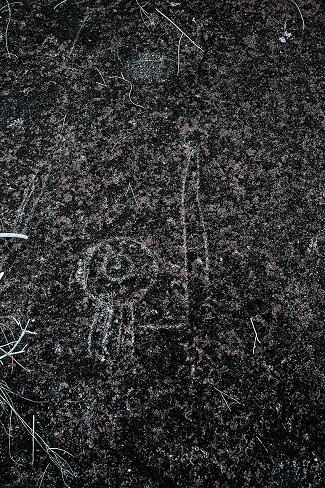 Petroglyphs on Barawatau Mountain.  © Alex Outhwaite