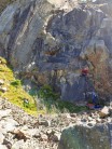 Harold on new route by Chris Calow- Rubik's Groove, Penmaenbach Quarry