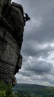 Moody day onsight lead of Almost Granite - my first E1
