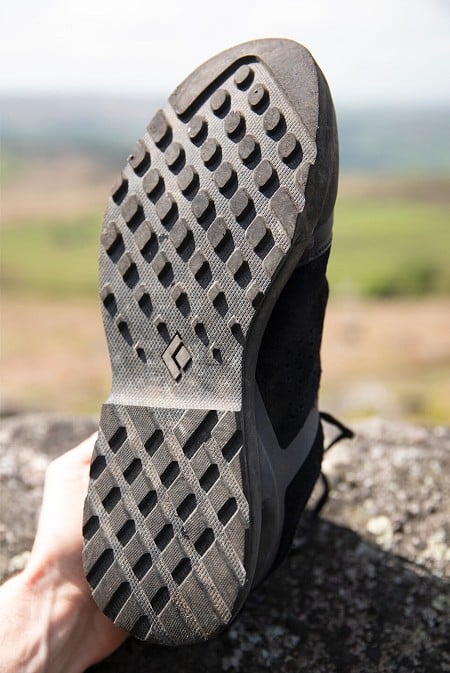 The deeper and more featured sole of the Mission XP which is still climbing-focussed but better for general terrain  © UKC Gear