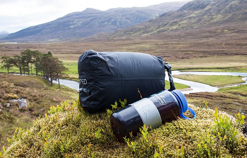 For a sleeping bag of this rating it packs down fairly small: with my trusty 1-litre bottle for scale  © Dan Bailey