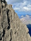 Climbers on the Inaccessible Pinnacle, Black Cuillin, Isle of Skye