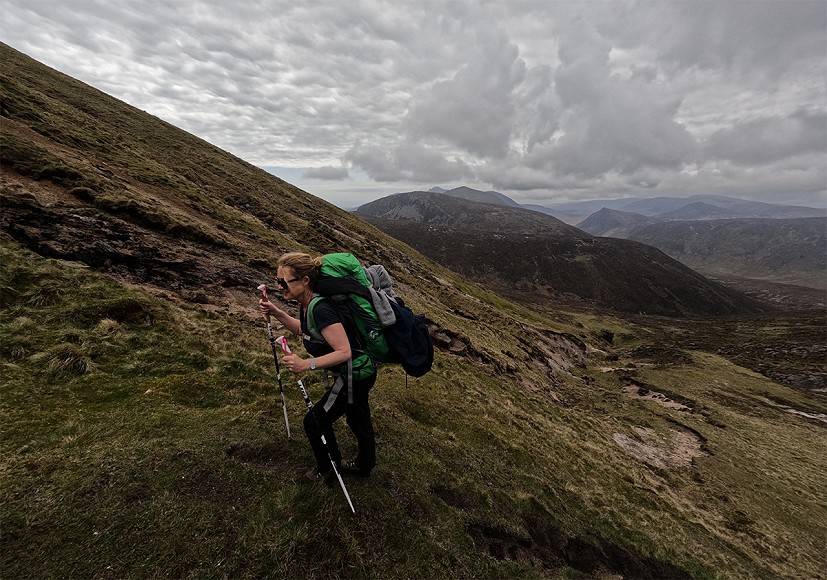 The going can be fairly arduous, especially if carrying an overnight pack  © Lizzie Enfield