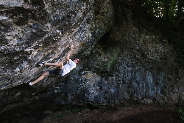 Will Bosi high on Bewilderness (Font 8C)  © Band of Birds