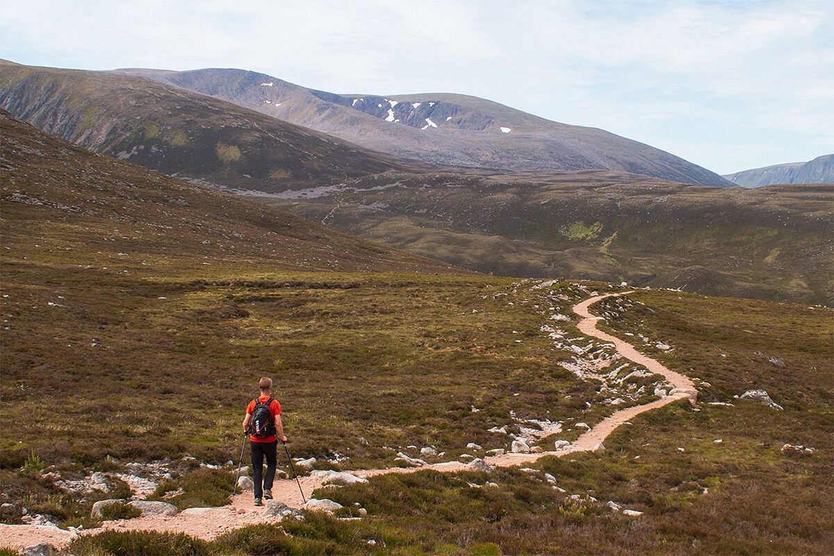 Through the Chalamain Gap and heading for the Lairig Ghru   © Dan Bailey