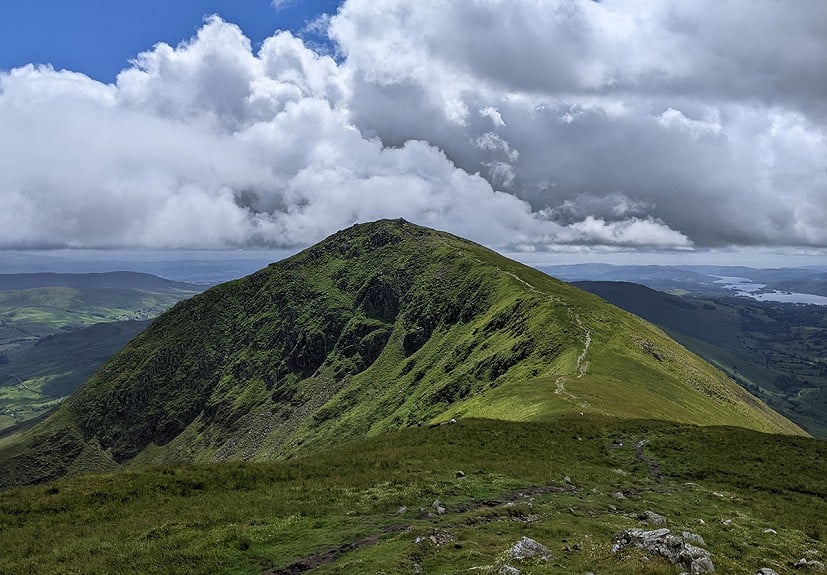 The dramatic grassy pyramid of Ill Bell, from Froswick  © Chris Scaife