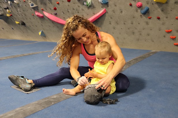 Balancing pregnancy and childcare with climbing and time for yourself can be difficult.  © Joy Black