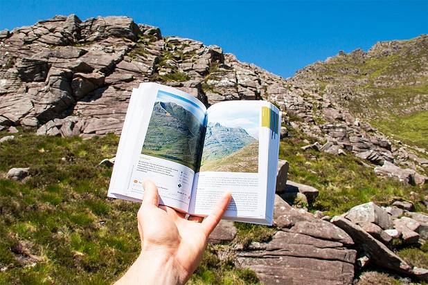 Road-testing the new guide on Liathach  © Dan Bailey