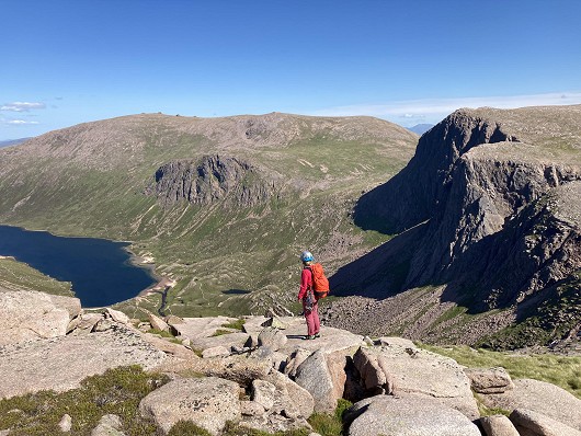 Looking down into the Loch Avon basin after topping out on Hells Lum  © Bryan Wakeley