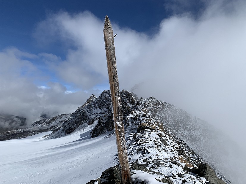 Reaching the highest point of the Hochjochferner.  © James Crawford