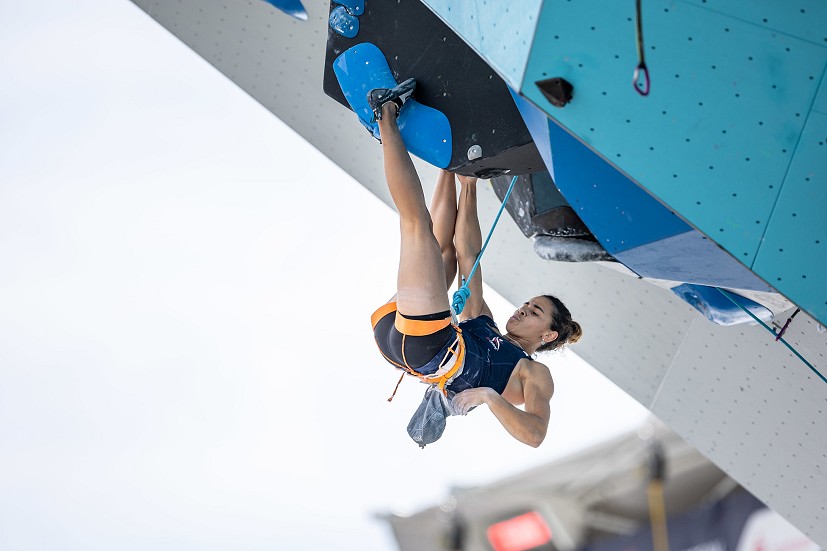 Molly Thompson-Smith (GBR) finished 13th in Lead and provided excellent co-commentary.  © Jan Virt/IFSC
