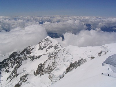Aiguille Bionnassay seen from the Bosses ridge Mont Blanc 2004  © Mountain Passion