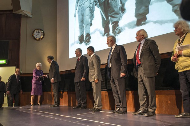 The late Duke of Edinburgh and HM the Queen attend the 60th anniversary event to celebrate the Everest 1953 expedition.  © Stephen Venables