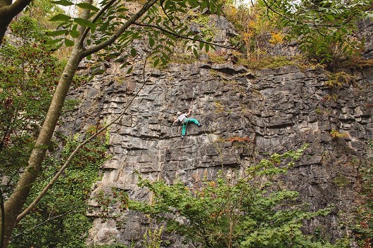 Nearing the top of ‘Dog of the Month’. A great climb on top rope building some outdoor confidence!   © charlesp95