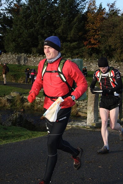 The hat (and the guy wearing it) competing in its first - and last - Elite OMM  © A long suffering photographer