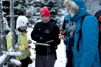 A snowshoe walk and GPS training