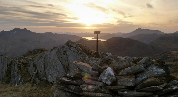 Surveying the summit of Slat Bheinn, May 2017  © Alan Dawson