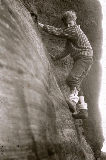Pete Crew, Helsby, 1960  © Rod Wilson/UKC Helsby Page