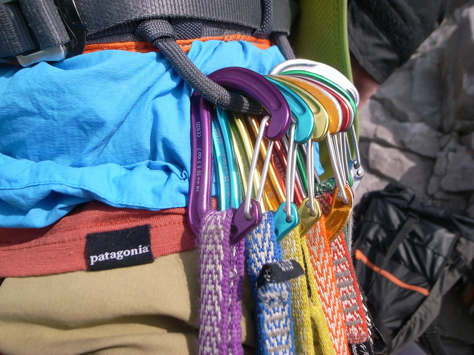 Before buying a set of cams, I had to analyse every option and buy all nineteen colour-matching carabiners.  © Simon Kimber