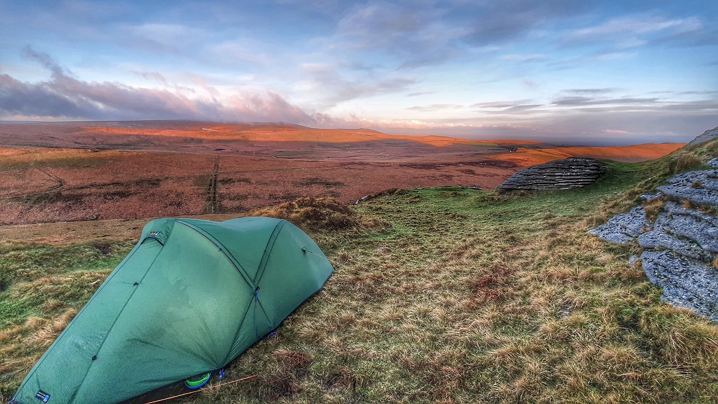 Camping on Steeperton Tor - an area where wild camping was permitted until the court judgement  © Chris Cowdrey