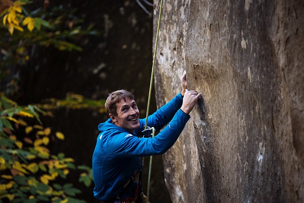 Whilst currently ungraded, the route may be one of the hardest trad climbs in the world  © Raphaël Fourau