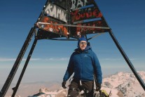 Summit of Mount Toubkal in the High Atlas