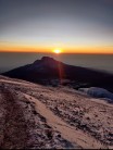 View from Kilimanjaro summit ridge at sunrise