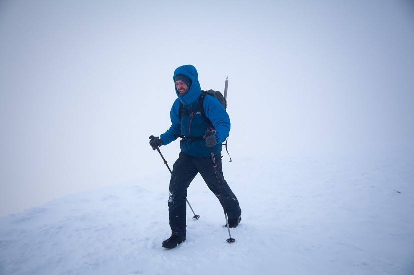 The Shelterstone keeping me warm in windy whiteout conditions  © UKC Gear