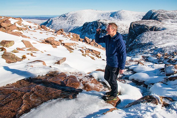 Cairngorm meltwater at the tail end of snow holing season - highly advisable to filter it!  © Dan Bailey