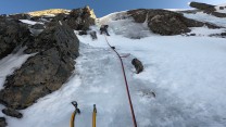 Jimmy leading on well formed ice, final pitch of Expert's Choice.